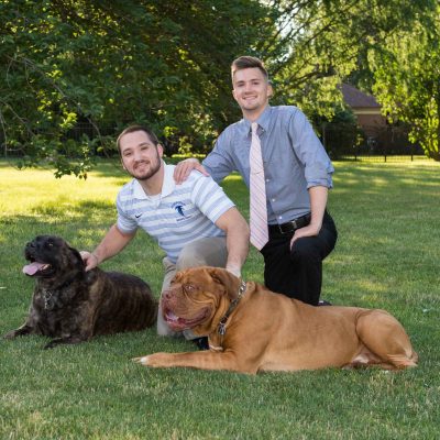 sibling group with dogs